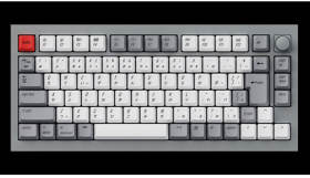 Q1 QMK Custom Mechanical Keyboard ノブバージョン Q1-N2-JIS 青軸 [シルバーグレー]