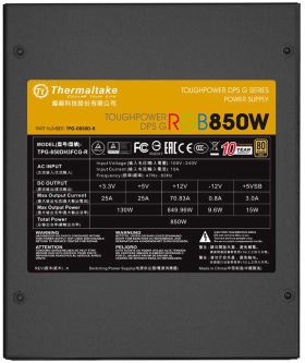 Toughpower DPS G RGB 850W Gold PS-TPG-0850DPCGJP-R [Black]