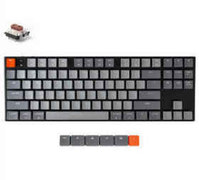 K1 Wireless Mechanical Keyboard White LED テンキーレス US 茶軸