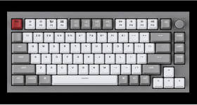 Q1 QMK Custom Mechanical Keyboard ノブバージョン Q1-N2-US 青軸 [シルバーグレー]