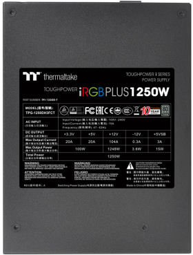 Toughpower DPS G Digital 1250W iRGB PLUS FAN TITANIUM PS-TPI-1250DPCTJP-T [Black]