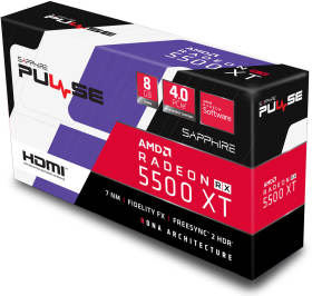 PULSE RADEON RX 5500 XT 8G GDDR6 HDMI/TRIPLE DP OC W/BP (UEFI) [PCIExp 8GB]