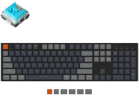 K5 Wireless Mechanical Keyboard ホットスワップモデル K5-E2-US 青軸 [Black]