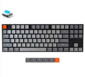 K1 Wireless Mechanical Keyboard White LED テンキーレス US 青軸