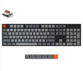 K1 Wireless Mechanical Keyboard White LED テンキー付 US 茶軸