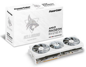 PowerColor Hellhound Spectral White AMD Radeon RX 6700XT 12GB GDDR6 AXRX 6700XT 12GBD6-3DHLV2