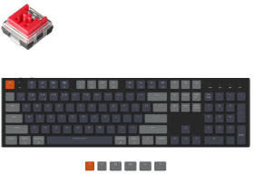 K5 Wireless Mechanical Keyboard ホットスワップモデル K5-E1-US 赤軸 [Black]