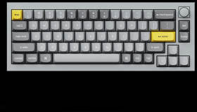 Q2 QMK Custom Mechanical Keyboard ノブバージョン Q2-N1-US 赤軸 [シルバーグレー]