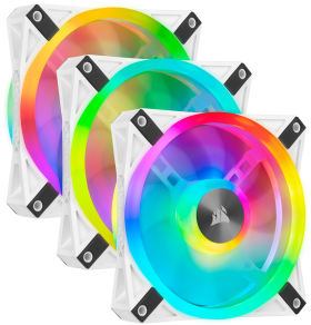 Corsair iCUE QL120 RGB Triple Fan Kit with Lighting Node CORE CO-9050104-WW [ホワイト]
