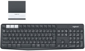 K370s Multi-Device Bluetooth Keyboard + Stand combo [ブラック/ホワイト]
