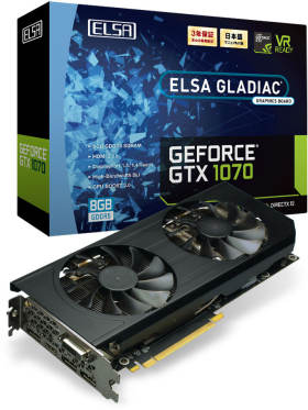 GeForce GTX 1070 8GB GLADIAC GD1070-8GERXG [PCIExp 8GB]