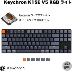 Keychron K1 SE Wireless Mechanical Keyboard ホットスワップモデル RGB K1SE-H3-US 茶軸