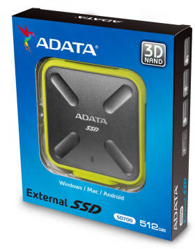 Durable SD700 External ASD700-512GU3-CYL [イエロー]