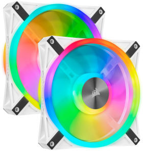 iCUE QL140 RGB Dual Fan Kit with Lighting Node CORE CO-9050106-WW [ホワイト]