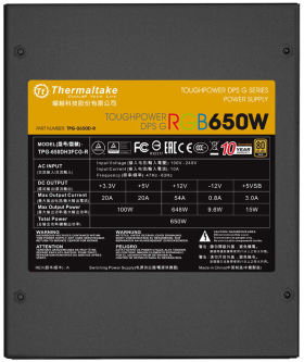 Toughpower DPS G RGB 650W Gold PS-TPG-0650DPCGJP-R [Black]