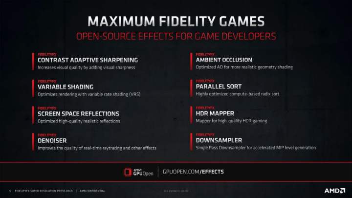 AMD FidelityFX Super Resolution slide deck
