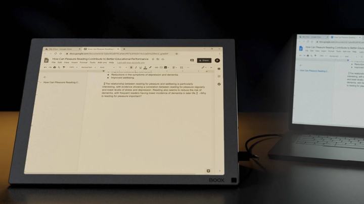 BooxのノートPC用E-Ink外付けモニターが発売、25インチが登場