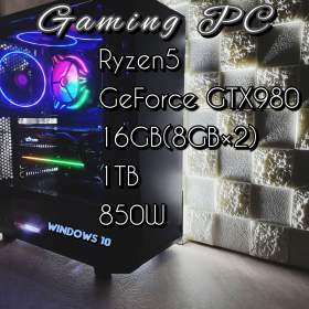 【ゲーミングPC】Ryzen5 デスクトップパソコン Windows10 ライセンス認証済 GeForce GTX980 16GB 1TB 850W 自作PC