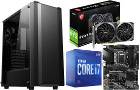 GeForce RTX 3060 Ti と Core i7 10700F に Z490 マザー と 黒鴉 JAX-03W 15万円台 自作PC構成 #0