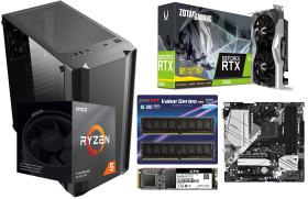 GAMING GeForce RTX 2060 Twin Fan と Ryzen 5 3600XT に 黒鴉 JAX-03W に A320M-HDV 10万円台 自作PC構成 #0